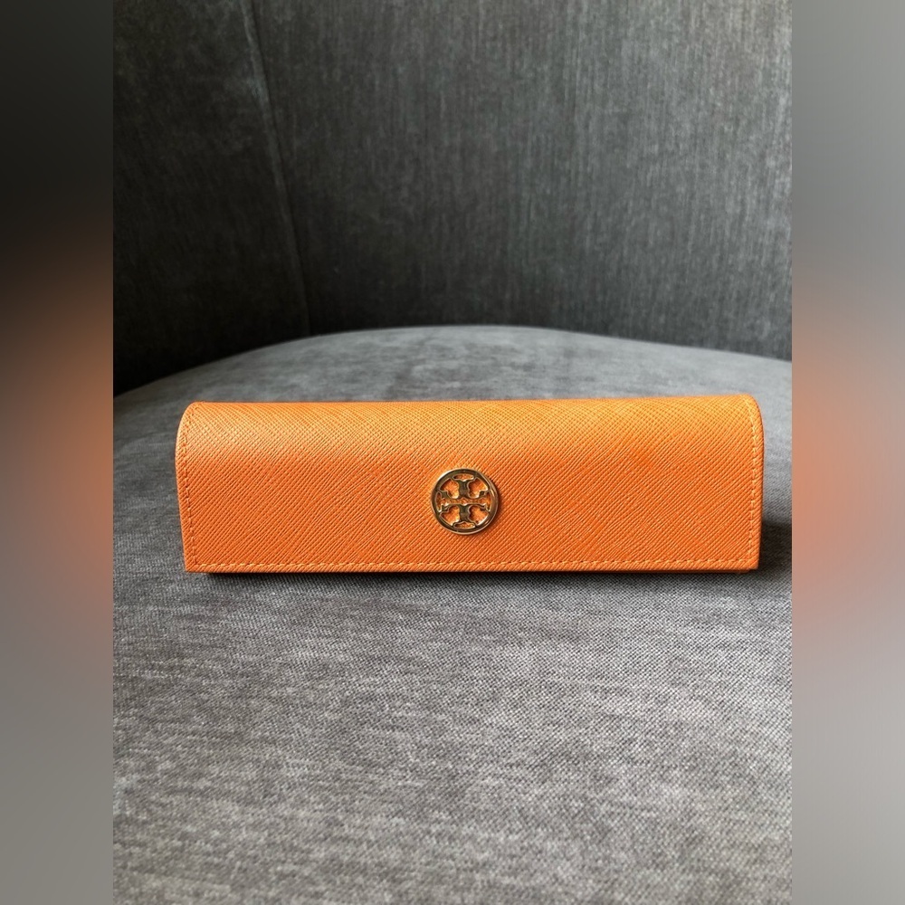 Orange Narrow Tory Burch Eyeglasses Case